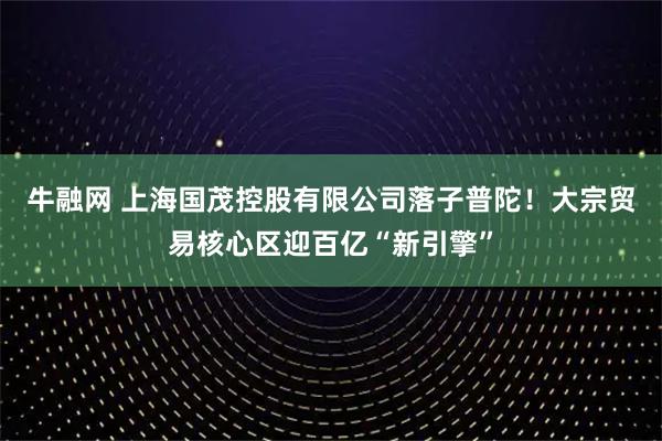 牛融网 上海国茂控股有限公司落子普陀！大宗贸易核心区迎百亿“新引擎”